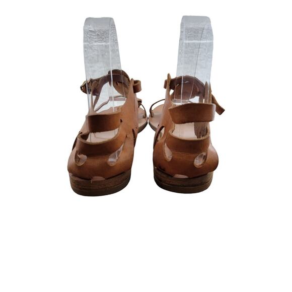 Ancient Greek Sandals Womens Sandals British Tan Leather Size 36 6 US Gladiator - Picture 7 of 11